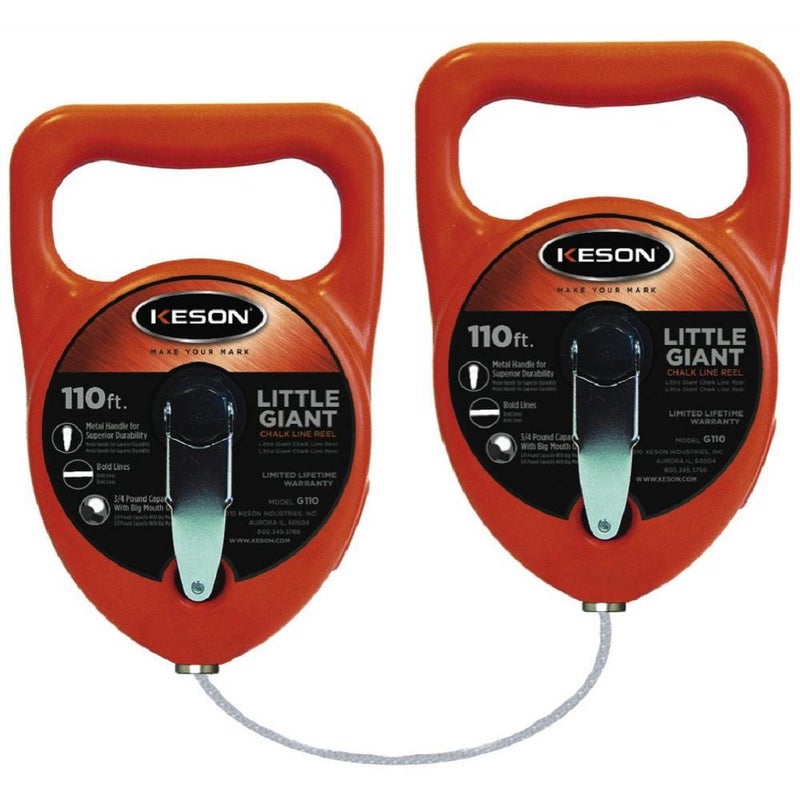 Keson G110D Double Little Gaint Chalk Line Reel, 110-Foot - Image 1